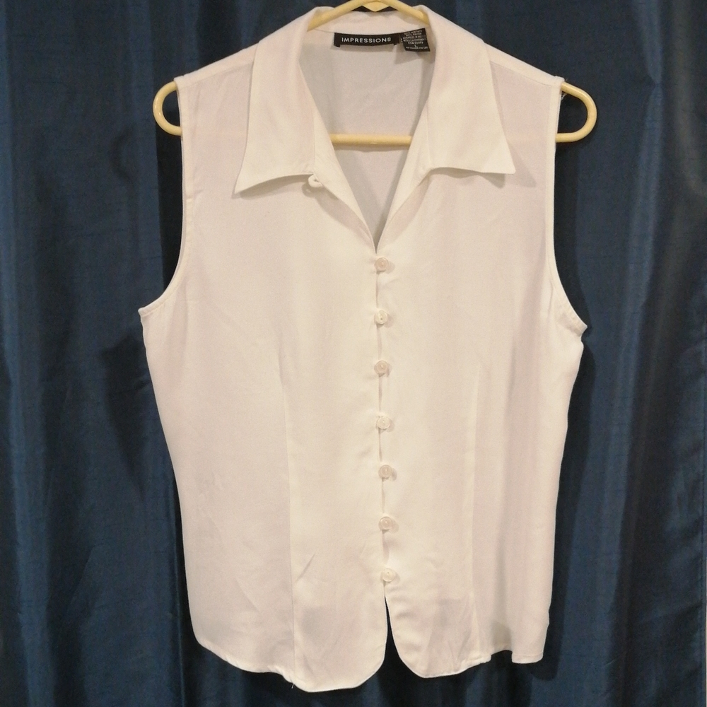 White tie back blouse